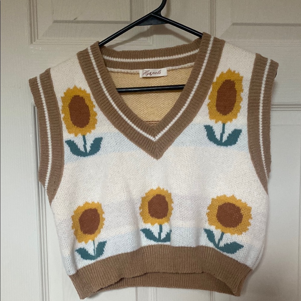 Hyipels Sunflower Sweater Vest